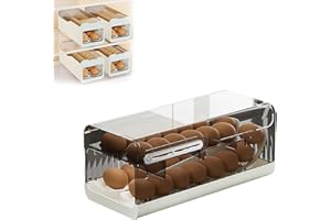 Egg Holder for Fridge, Automatic Rolling Egg Container for Refrigerator,Plastic Automatic Container Rack for Egges Organizer,