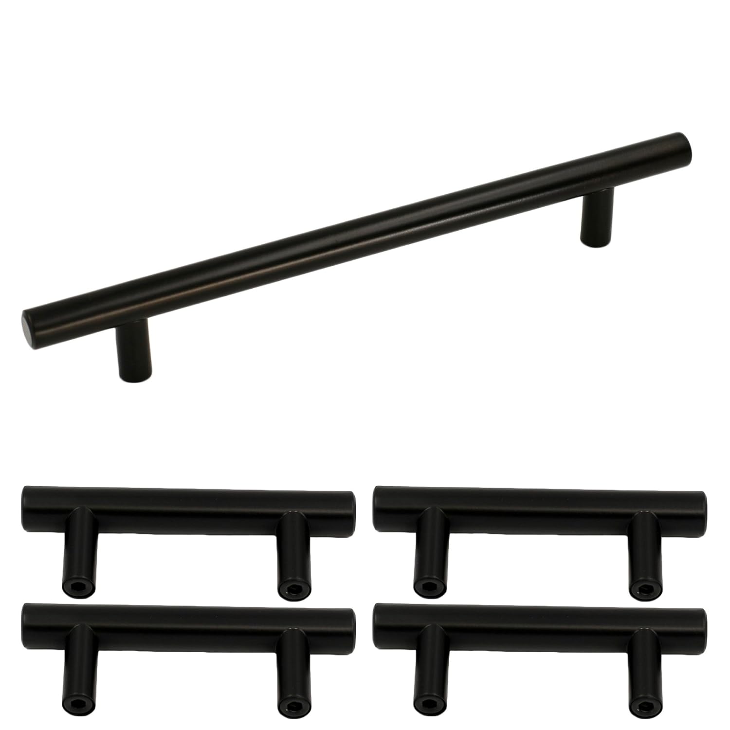 5 Stück Schwarz Küchenschrank Türgriffe Schrank ziehen LS201BK64