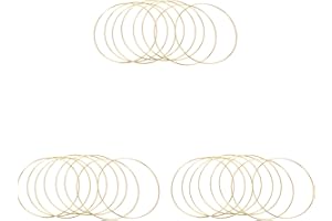 24Pcs 8 Inches Dream Catcher Rings Metal Hoops Macrame Ring for Crafts and Dream Catcher Supplies, Gold