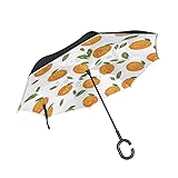 Reverse Umbrella Colorful Watercolor Oranges