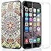 iPhone 6s Plus Case,MIZOO Ultra Thin Soft Silicone 3D Relief Printing Design and Full Protective Cover for iPhone 6 Plus,Glasses Screen Protector Film Included as a Gift (5.5 Inch) (Flower Totem-01)