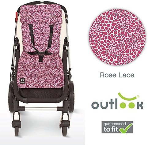 Outlook Universal Cotton Stroller Liner Seat Cushion Pad (Rose Lace)