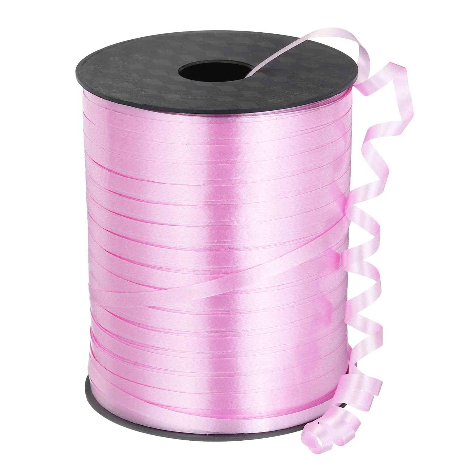 PATIKIL 500 Yards Curling Ribbon Crimped Balloon String Metallic 5mm for Party Decoration Gift Wrapping Art Crafts Light Pink