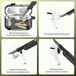 RFUNGUANGO for AirPods Pro Case Cover with Cleaner