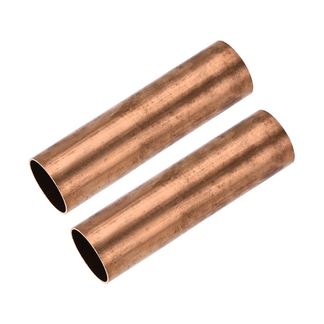 uxcell Copper Round Tube, 28mm OD 1mm Wall Thickness 100mm Length Straight Pipe Tubing 2 Pcs