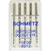 Double Eye Machine Needles-Size 80/12 5/Pkg