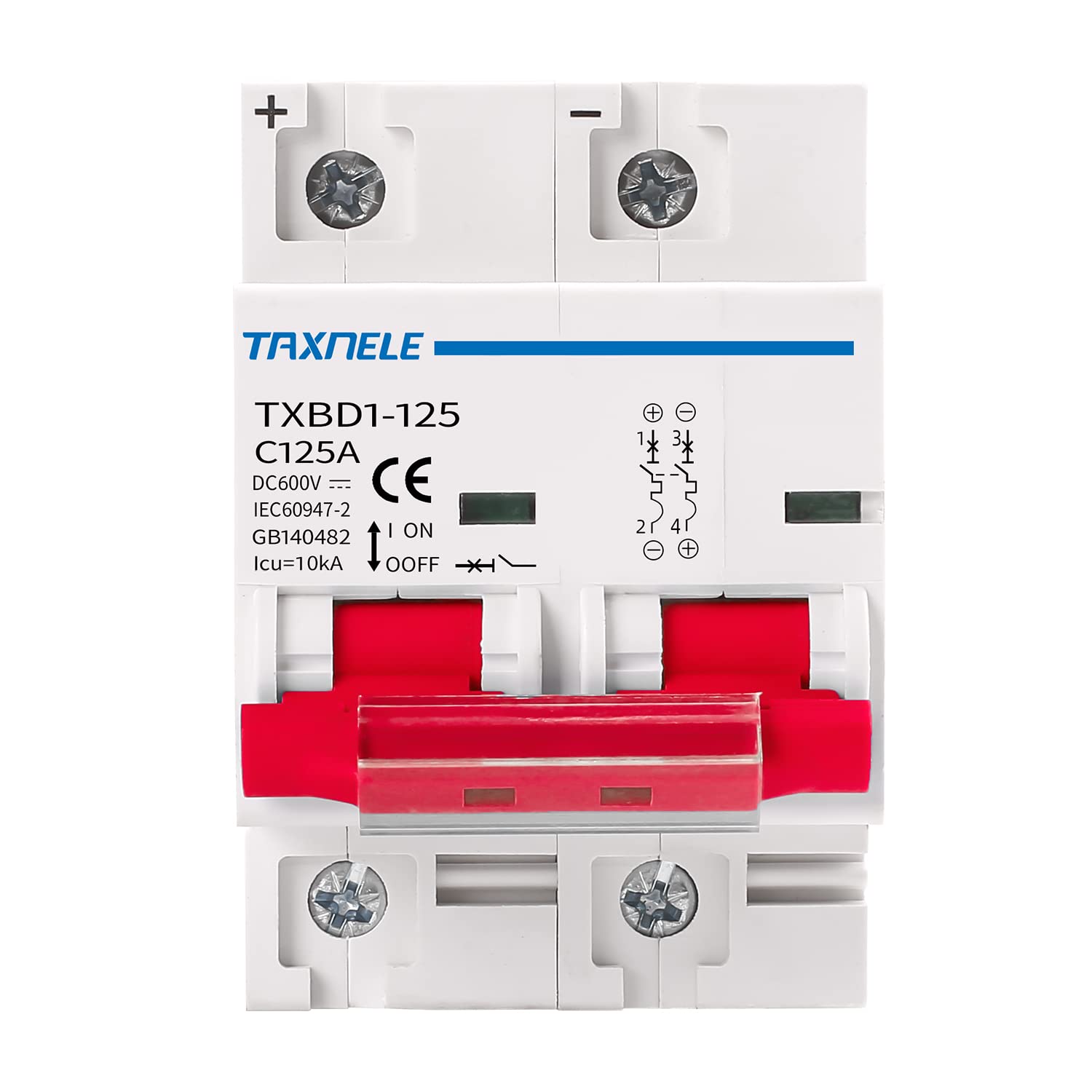 DC MCB Miniature Circuit Breaker 2P 80A 100A 125A