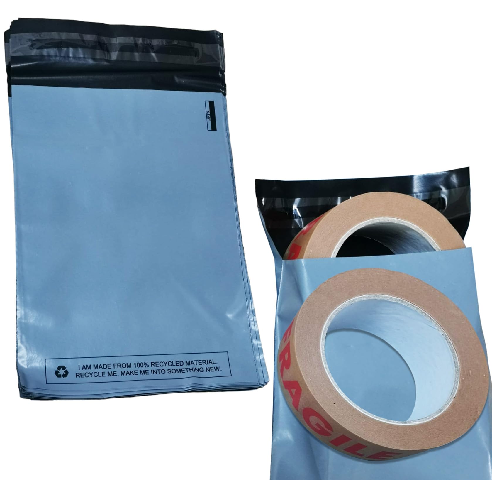 Strong 6.5 x 9 Inch Postage Bags Mailing Bags for Posting - Parcel Packaging Mail Bags, 100% Recyclable Shipping Postal Delivery Packaging Bags - (200, 6.5 x 9 Inch)