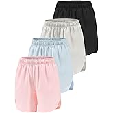 Mexholin Girls Athletic Shorts with Pockets Running Shorts for Girl,Soccer Short for Kids Teens Basketball Workout