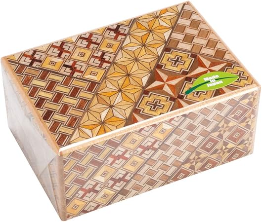 Amazon 箱根寄木細工 秘密箱 パーツのスライドで開く立体パズル 箱根伝統工芸品 4寸7回 立体パズル おもちゃ
