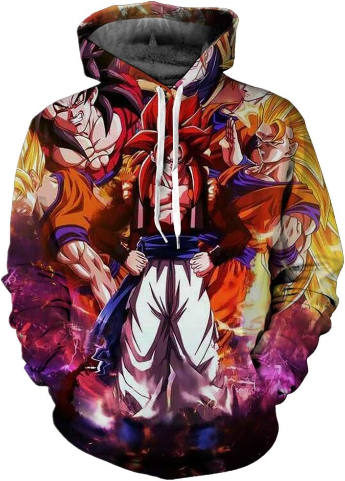 Dragon Ball Pullover Sweatshirts Son Goku Vegeta 3D Hoodies Outerwear Sweatshirt