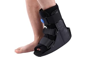 Keatifyan Air Cam Walking Boot, Short Walker Boot Fracture Boot for Sprained Ankle and Achilles Tendon, Inflatable Orthopaedic Boot for Broken Foot Post-Op Rehab (Large)