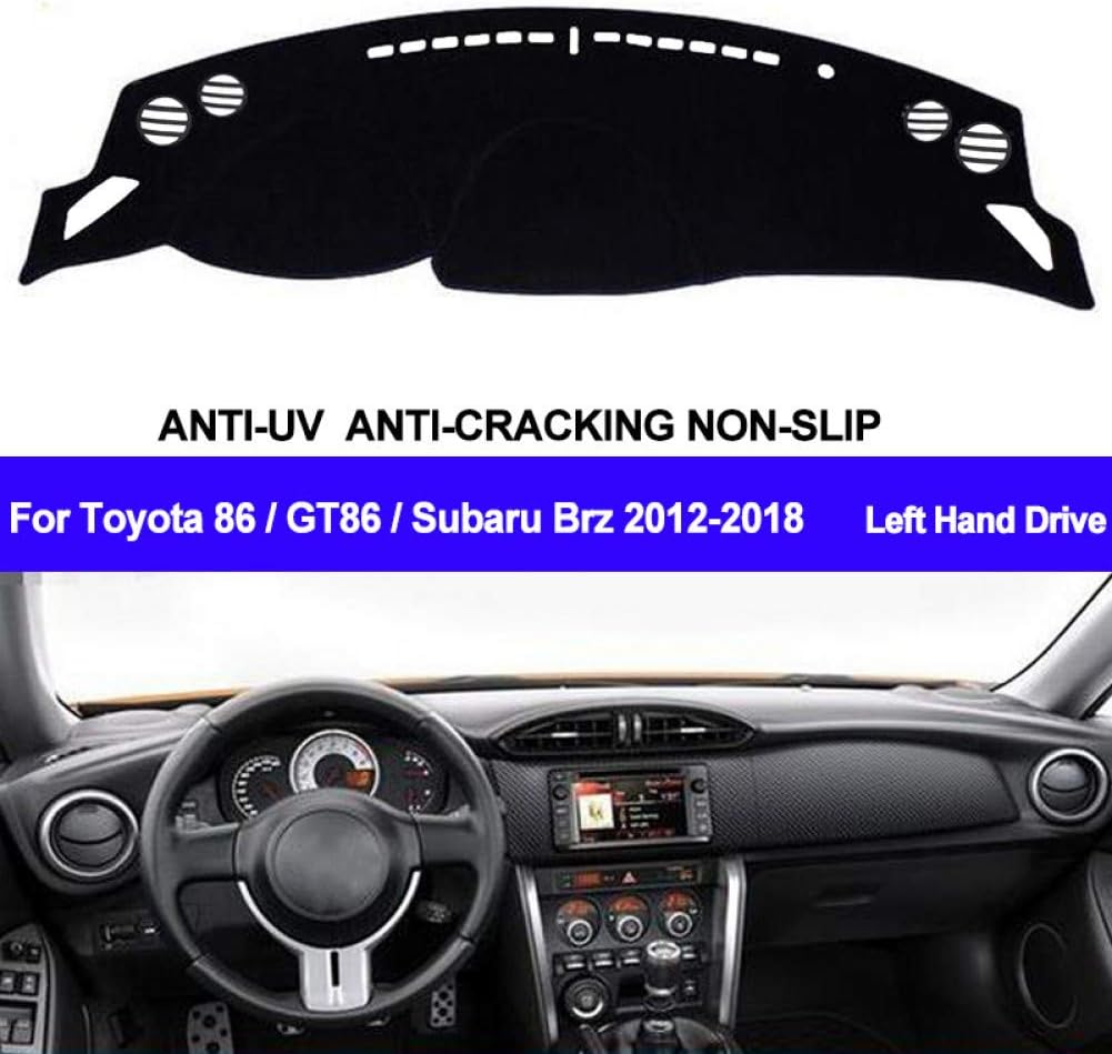 GYYBPDZPZ Car Dashboard Cover Dash Mat Dash Pad Carpet Dashmat Anti-UV For Toyota 86 GT86 FT86 2012-2015 2016 2017 2018