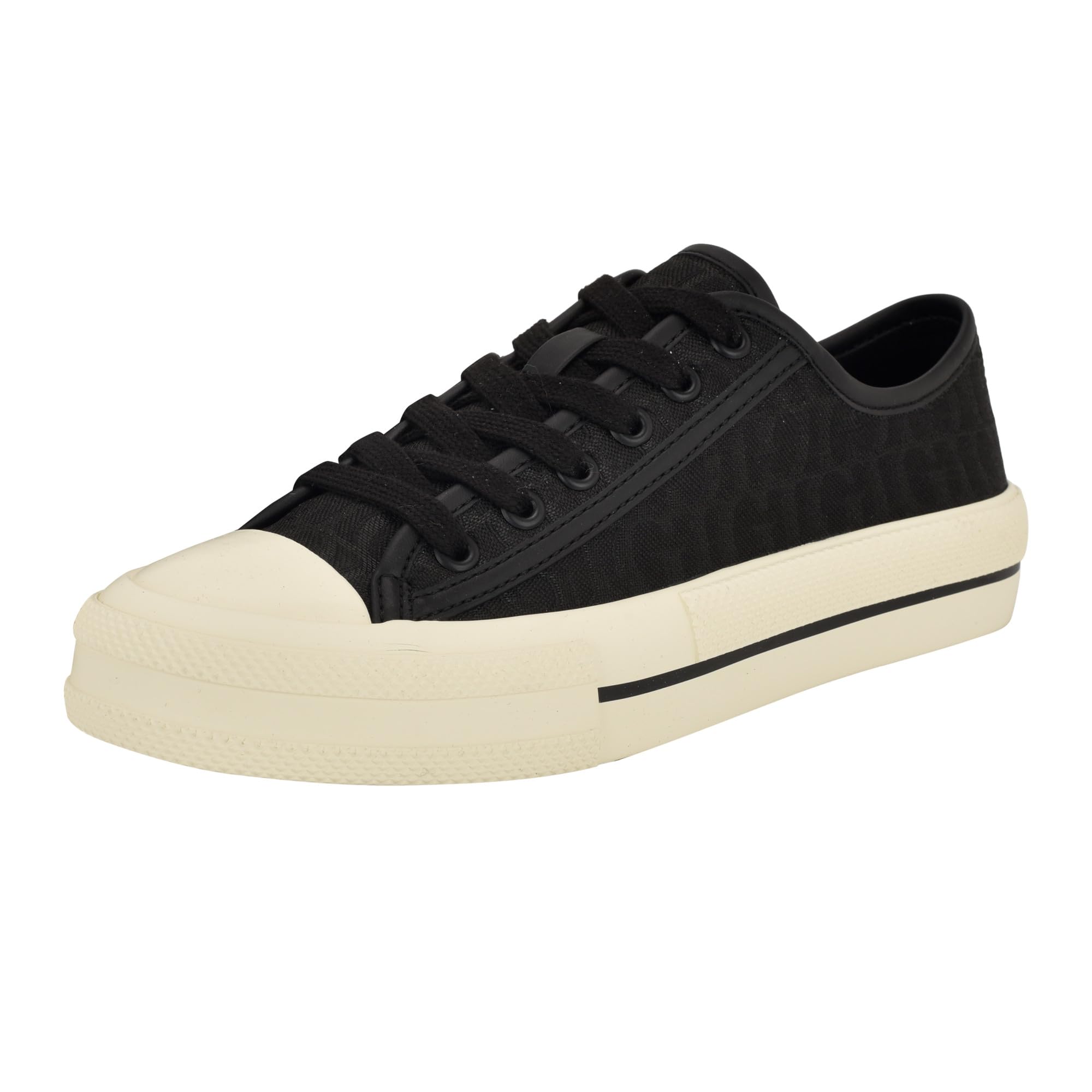 Guess Women’s Carey Sneaker, Black Logo 001, 5.5