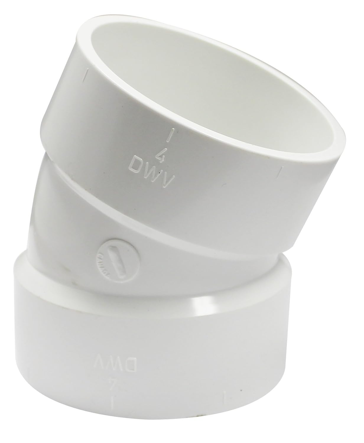 Canplas 192554 PVC DWV Bend HXH, 4.06Inch, White Pipe Fittings