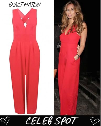 red crepe jumpsuit