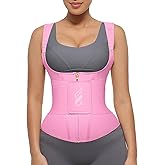 FeelinGirl Waist Trainer for Women Tummy Control Waist Cincher Belt Workout Body Shaper Vest with Adjustable Shoulder Strap