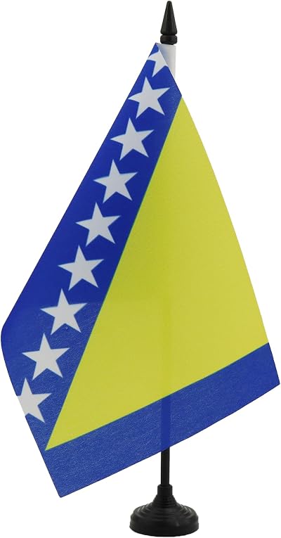 AZ FLAG Bosnia and Herzegovina Table Flag 5x8in 21x14 cm Polyester