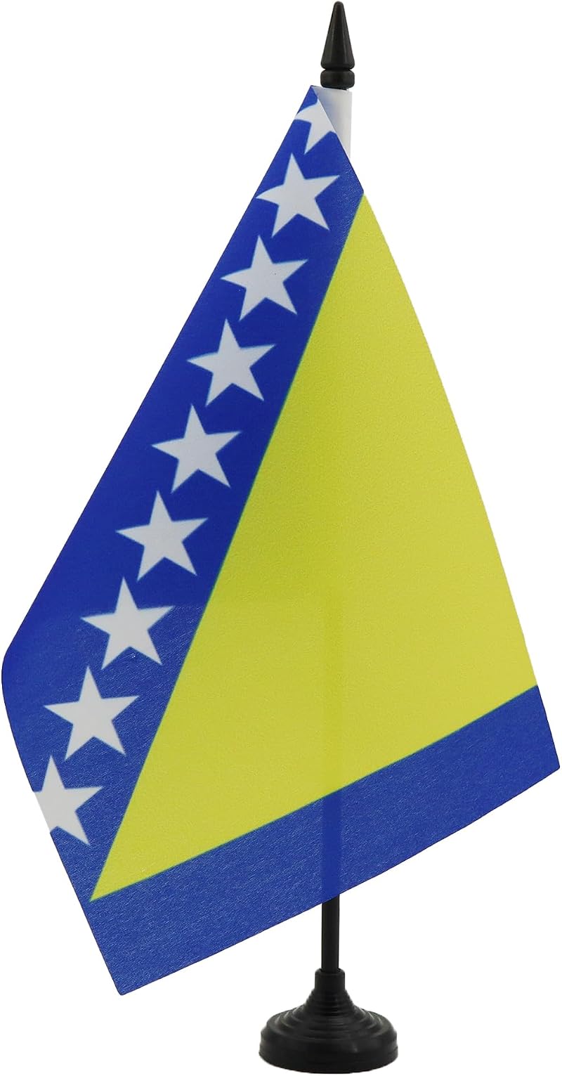 AZ FLAG Bosnia and Herzegovina Table Flag 5x8in 21x14 cm Polyester
