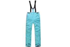 PHIBEE Girls' Waterproof Windproof Breathable Polyester Snow Ski Pants