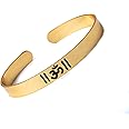Wonder Care Rudraksha Shiv Om Trishul Damroo Kada for men, Lord Shiva Bahubali Cuff Bracelet for men, boys | Religious Brass Kada | Free size