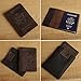 Shvigel US Leather Passport Book Cover - Thin American Travel Passport Holder - Premium International USA Passport Protector Case for Women Men (Brown Vintage)