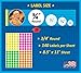 Pack of 2100, Happy Face Smiley Stickers, 3/4 inch Round Circles, Bright Neon Colors, Great for Teachers