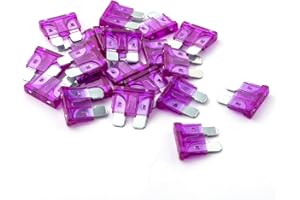 GOMEDI 3 Amp Fuses Stanbdard Fuse 20Pcs, 3A Car Fuse Blade for Automotive, Truck, Boat, Motorcycle, SUV