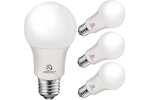 ENERGETIC SMARTER LIGHTING Energetic Lighting 40W Equivalent A19 LED Light Bulb, Warm White 3000K, E26 Standard Base, ETL Listed, Non-Dimmable LED Light Bulb, 4-Pack
