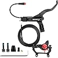 Hycline Ebike Hydraulic Disc Brake Set: Zoom H875E 2-Pistons Power-Off Electric Bike Brake Kit with 2-PIN Sensor Included 160mm/180mm Rotors and Mounting Adapter