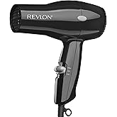 Revlon Compact Hair Dryer | 1875W Lightweight Design, Perfect for Travel, (Black)