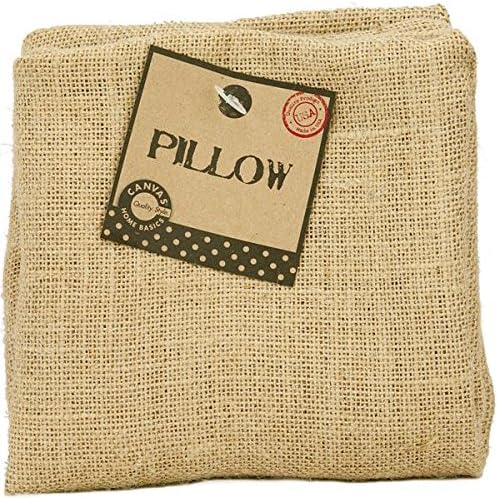 Canvas Corp Square Burlap Pillow, 14-Inch By 14-Inch, Natural