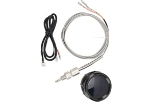 ERYUE 12V Exhaust Gas Temperature Meter Digital EGT Gauge 52mm High Accuracy Monitor for Gasoline Cars