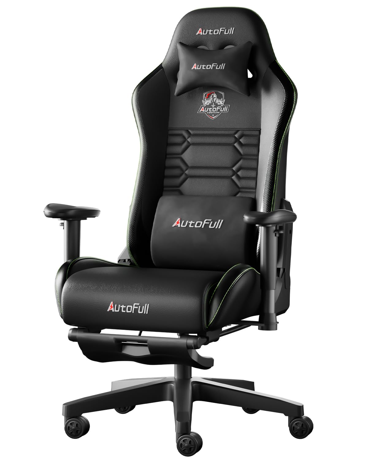 Photo 1 of AutoFull Gaming Chair, Racing Style Gaming Chair with Velvet Material Ergonomic Lumbar Support,Adjustable High Back PU Leather PC Chair,Dark