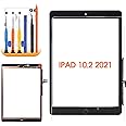 for iPad 9th(Gen) Screen Replacement Touch Screen for iPad 2021 10.2 for iPad 9 Digitizer Replacement A2604 A2603 A2602 Screen Glass Sensor Black+Home Button+Installation Video