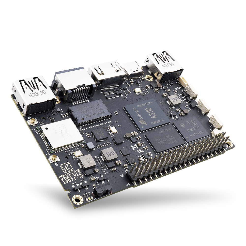 Khadas VIM3 Amlogic A311D Hexa-core Single Board Computer wtih onboard 5.0 TOPS NPU 2GB LPDDR4 + 16G eMMC