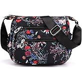 YANAIER Crossbody Bag for Women Ladies Multi Pockets Shoulder Bag Handbag Lightweight Nylon Casual Messenger Bag Travel Purse