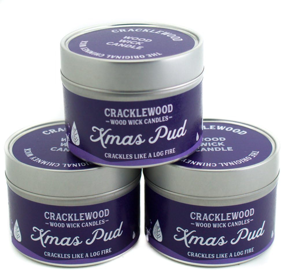 Christmas Pudding Scented Wood Wick Candles Kit - makes 3 candles