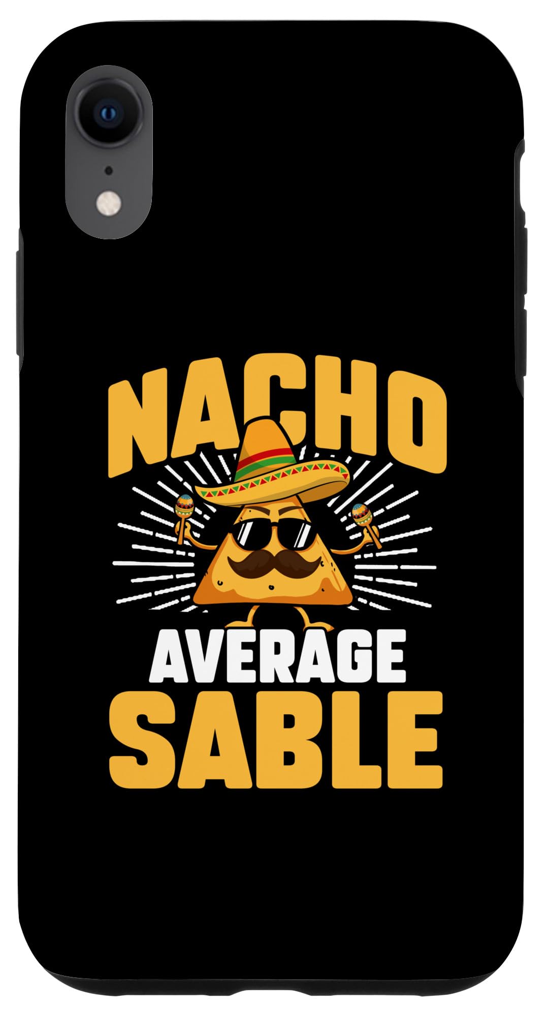 iPhone XR Funny Taco Personalized Name Nacho Average Sable Case