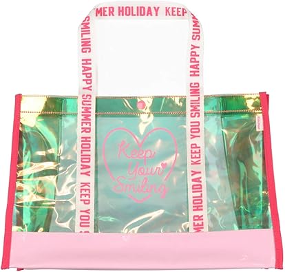 Amazon プールバッグ 女の子 女児 ガールズ 幼稚園 ビニールバッグ キッズフォーレ メール便 ピンク F Kids Foret キッズフォーレ レッスンバッグ