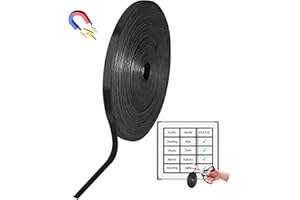 JINGZHAN Magnetic Tape Roll, 120 ft x 1/5 Inch Magnet Tape for Whiteboard, Reusable Magnetic Whiteboard Borders & Dividers for Classroom, Office, Art (Black)