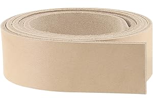 EUROPEAN LEATHER WORKS ELW Leather Blank Belt | 5-6 Oz. (2-2.4mm) Thickness | Size: 1-1/2"x60" (3.81x152cm) | Cowhide Vegetable Tanned | Full Grain Strip, Strap | Ideal for DIY Belts for Tooling, Crafting, Stamping, Dyeing