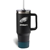 The Memory Company NFL 40oz Game Day Tumbler - Premium Stainless-Steel Double-Wall Vacuum Insulated Travel Cup with Removable Silicone Base , Laser Engraved Team Logo, Hot & Cold Drinks