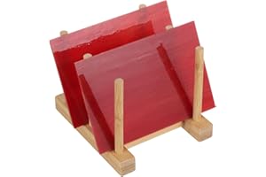 PATIKIL 4 x 6 Inch Transparent Stained Glass Sheets, 2 Sheets Mosaic Glass Variety Pack Tiles for Art Supplies Crafts Projects, Wine Red