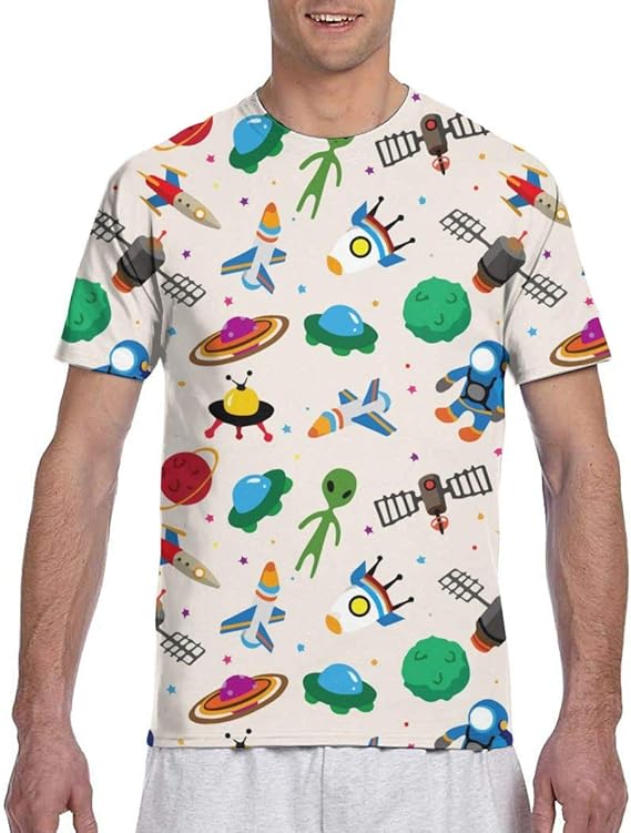 Amazon Co Jp Tシャツ 宇宙柄 星柄 星空 半袖 インナー メンズ T Shirt 丸首 無地 カットソー ゆったり おしゃれ Uネック 大きいサイズ 韓国風 S 2xl Clothing Accessories