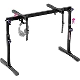 Liquid Stands Table Style Keyboard Stand Adjustable Digital Piano Stand | Foldable &amp; Collapsible Digital Piano Stand, 54-88 Key Electric Keyboards, MIDI &amp; Synths, Universal Fit, Portable, Heavy-Duty