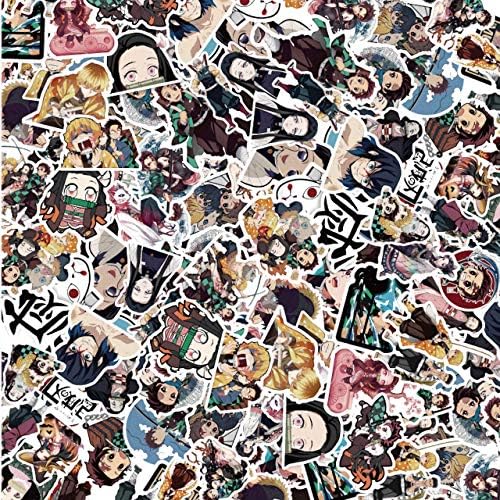 セット ステッカー 鬼滅の刃シール 100枚pvc材質 防水ステッカー スーツケースステッカー お気に入りのスーツケース ギター 車 バイク 自転車 ヘルメット スケートボー