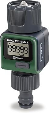 Geevon Garden Hose Water Flow Meter - Brass Inlet, IPX6 Waterproof view 1