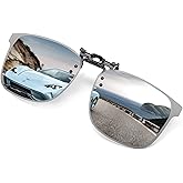 FF FRAZALA Polarized Clip on Sunglasses over Prescription Glasses Unisex UV400 Anti-glare Lenses