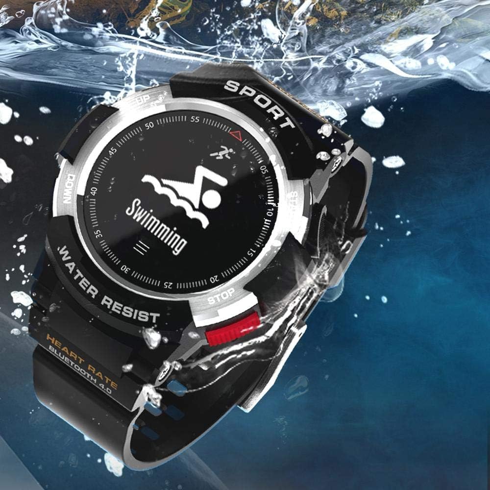 2018 New Smart Watches F6 Smartwatch Bracelet Outdoor GPS IP68 Waterproof Multi-Sport Watch Men Wearable Devices PK EX17 F5 (Silver/with Retail Box)